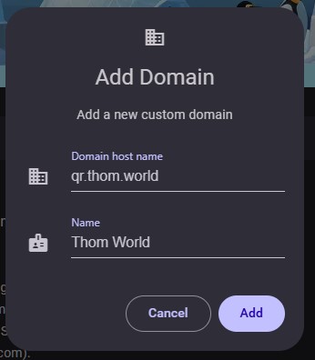 Adding custom domain